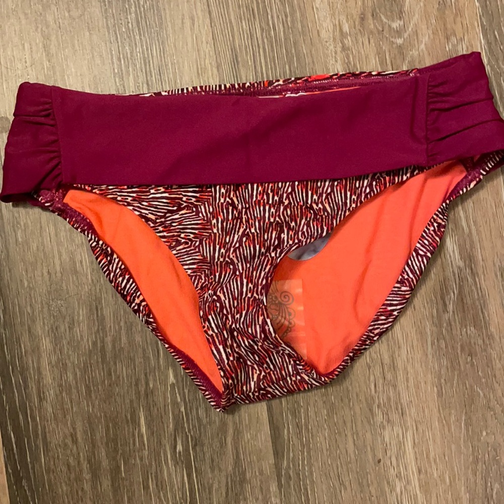 Prana Bikini Sirra Bottom XS Pomegranate Seashells Swim Suit Bottom only NWT